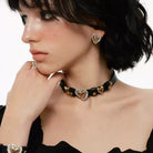 Kobine Women's Grunge Firework Heart Choker