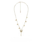 Kobine Women's Grunge Floral Butterfly Key Necklace