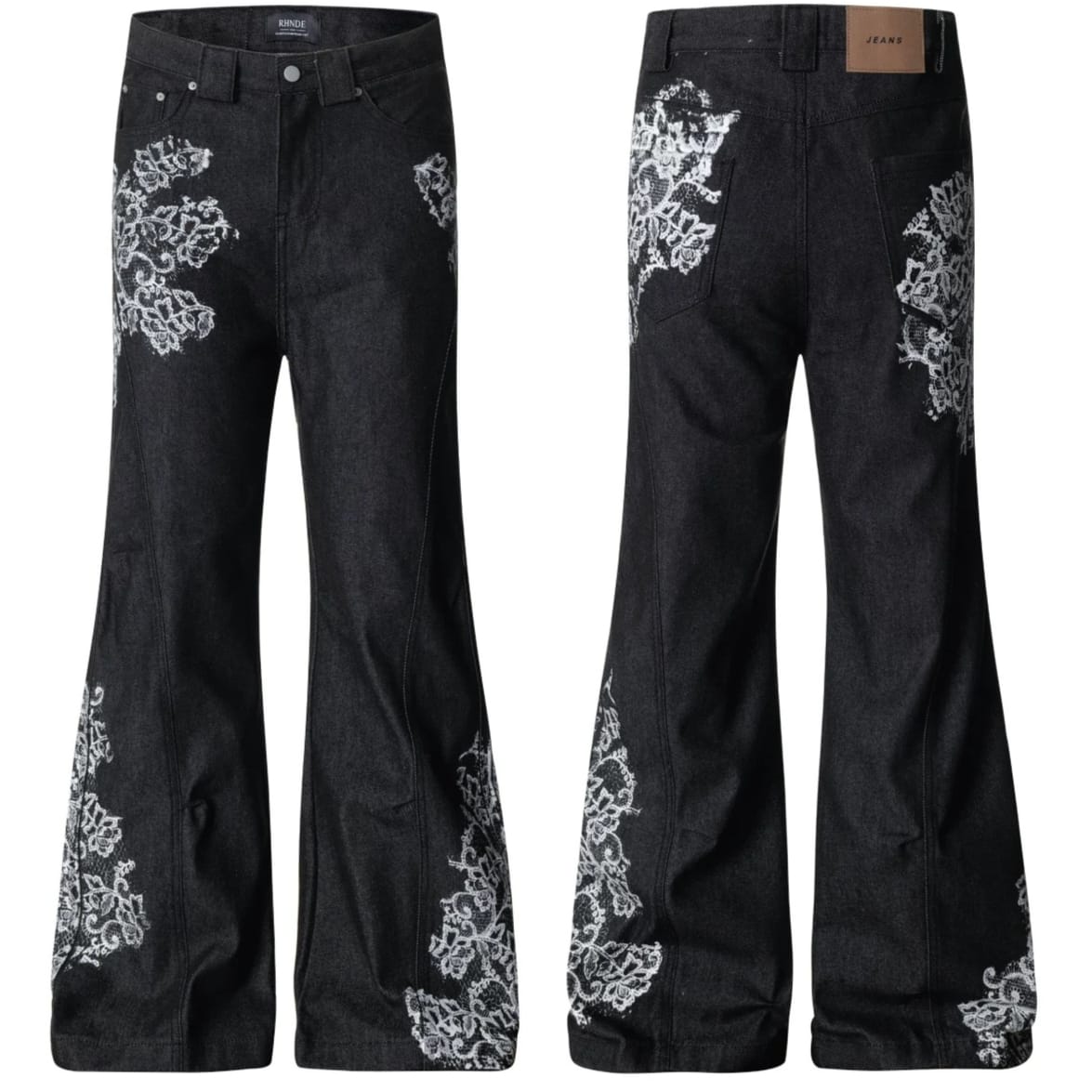 Men's Grunge Raw Edge Flare Jeans – Punk Design
