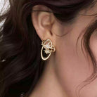 Kobine Women's Grunge Geometry Star Earrings