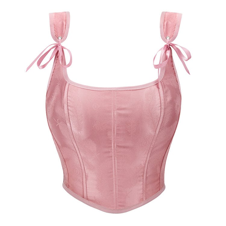 Aiuem Women's Sexy Pink Diamonds Bustiers Crop Top Push Up Bra Gothic Plus  Size (XXL) : : Clothing, Shoes & Accessories
