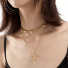 Kobine Women's Grunge Layered Cross Necklace