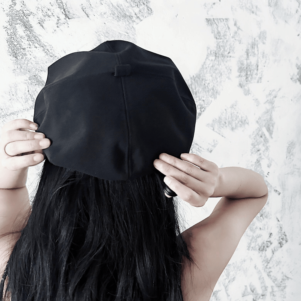 Kobine Women's Grunge Letter Pin Beret Hat
