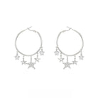 Kobine Women's Grunge Multiple Stars Earrings
