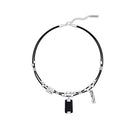 Kobine Damen-Halskette im Grunge-Stil mit rechteckigen Perlen