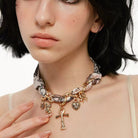 Kobine Women's Grunge Retro Cross Choker