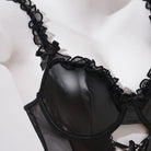 Kobine Women's Grunge Sheer Lace-up Cutout Sexy Lingerie Set