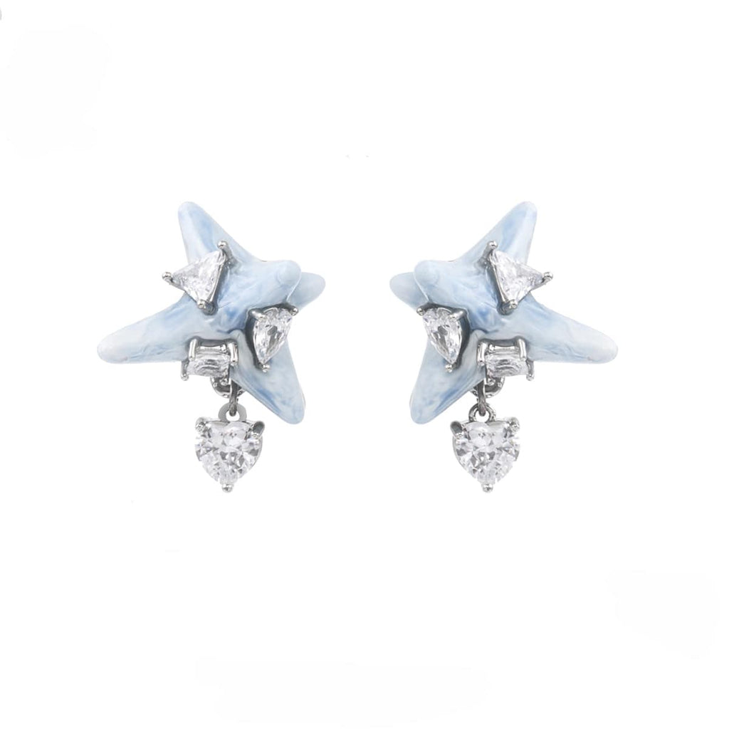 Kobine Women's Grunge Starfish Earrings