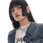 Kobine Women's Grunge Starfish Tassel Earrings