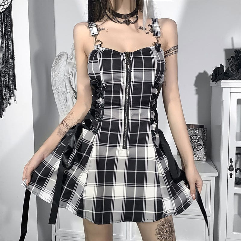 Women's Gothic Strappy Slip Dresses – Punk Design