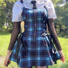 Kobine Women's Grunge Strappy Plaid Slip Dress