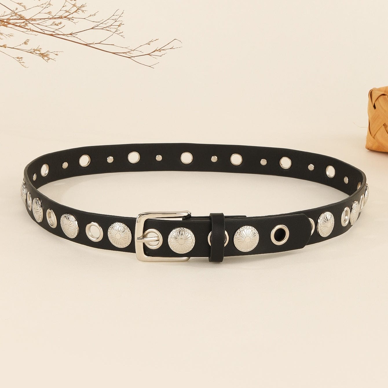 Ceinture cloutée grunge pour femme Kobine