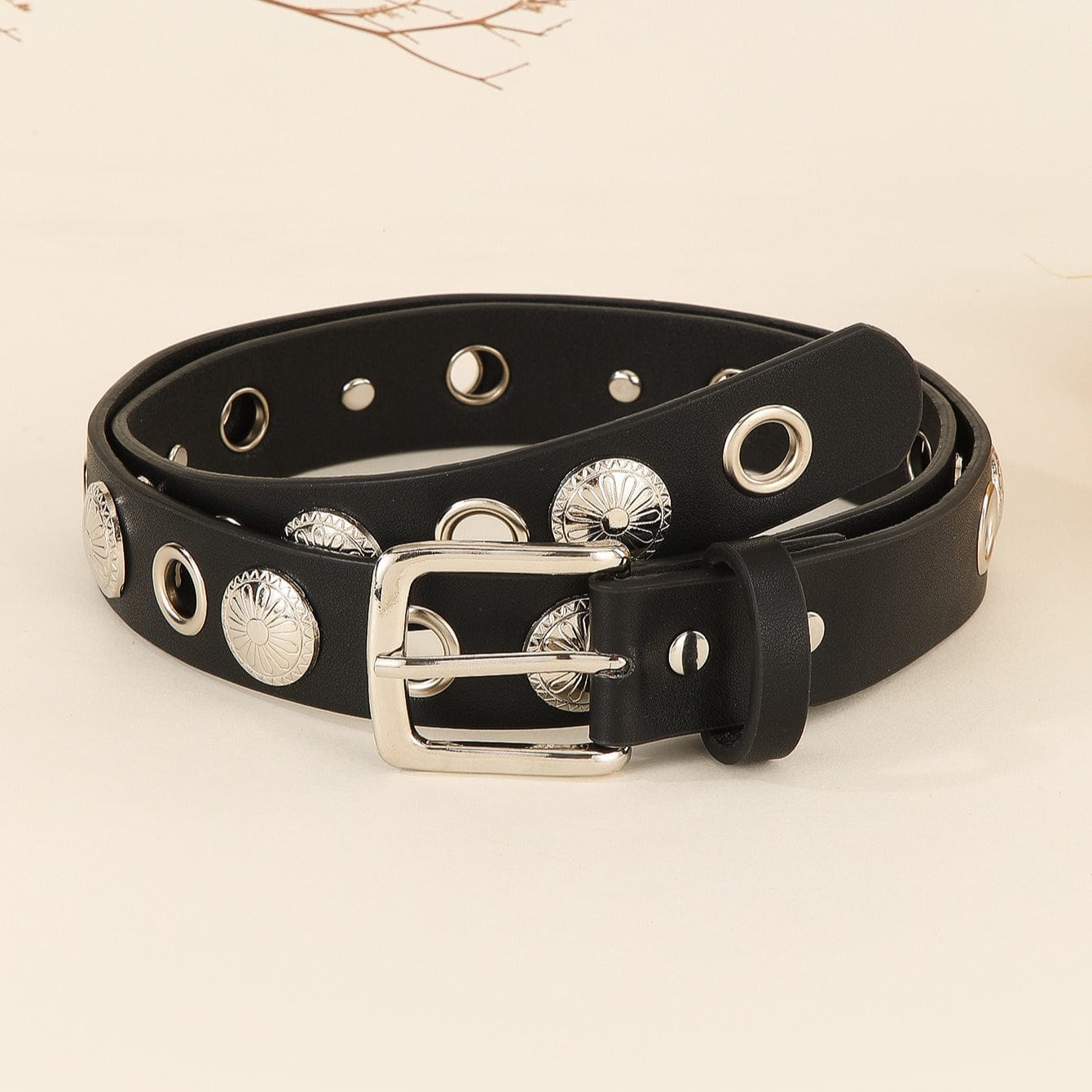 Ceinture cloutée grunge pour femme Kobine