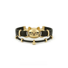Kobine Women's Grunge Unhappy Cat Double-layered Bracelet