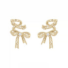 Kobine Women's Grunge Vintage Cutout Bowknot Earrings
