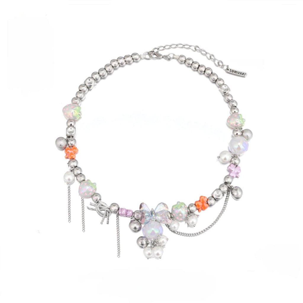 Kobine Women's Lolita Colorful Beaded Tassels Necklace