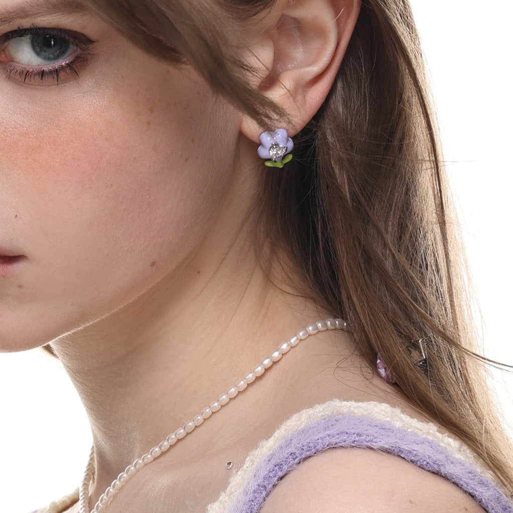 Kobine Women's Lolita Colorful Tulip Diamante Earrings