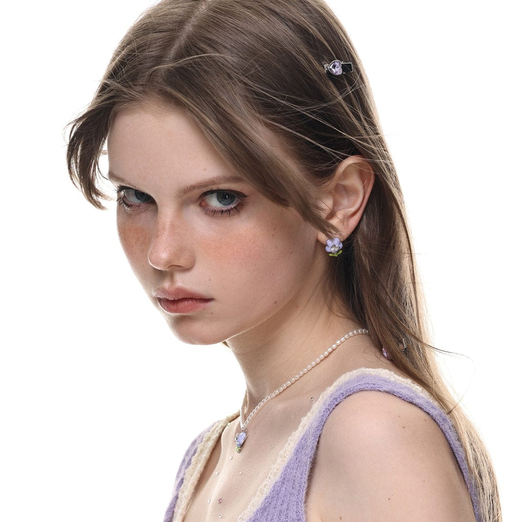Kobine Women's Lolita Colorful Tulip Diamante Earrings