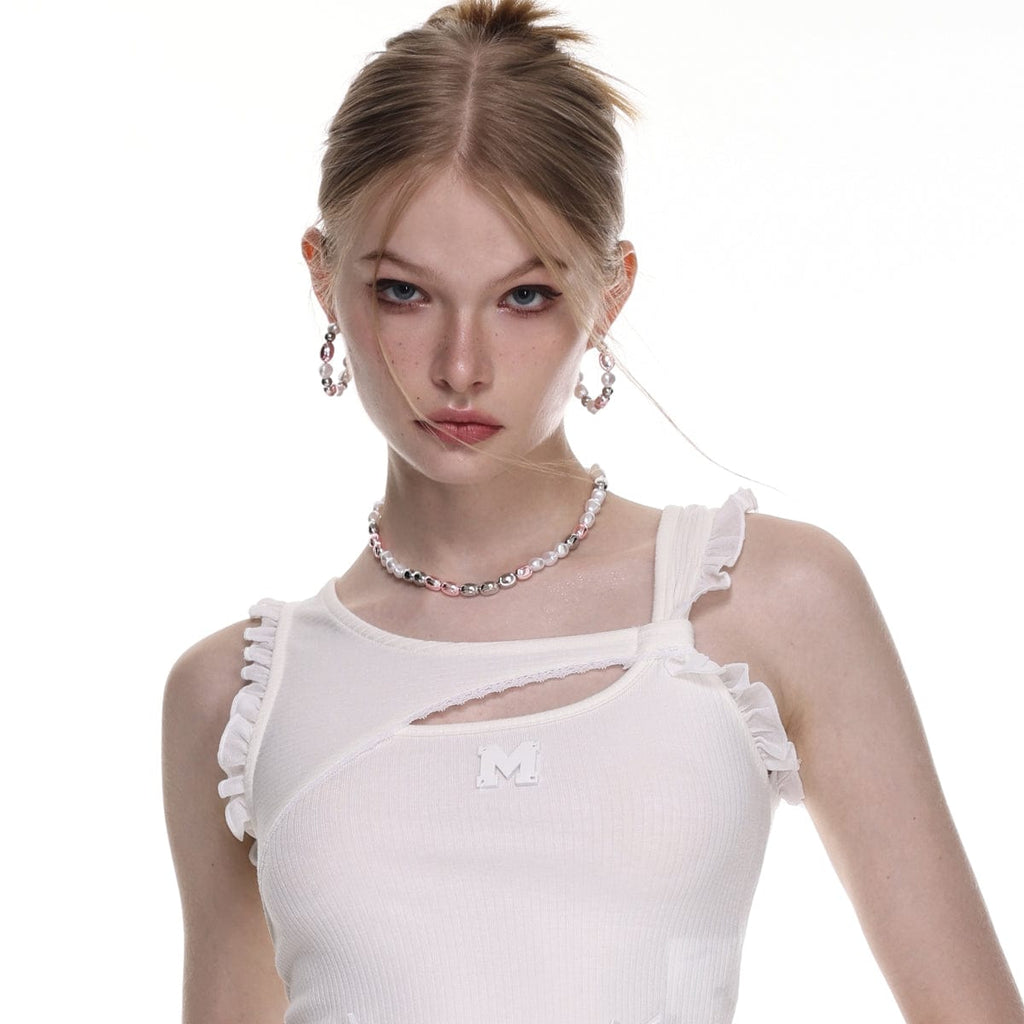Kobine Women's Lolita Contrast Color Pearl Necklace