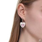 Kobine Women's Lolita Diamante Heart Earrings