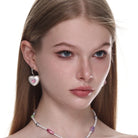 Kobine Women's Lolita Diamante Heart Earrings