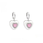 Kobine Women's Lolita Diamante Heart Earrings