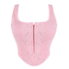 Kobine Women's Lolita Diamante Mesh Overbust Corset