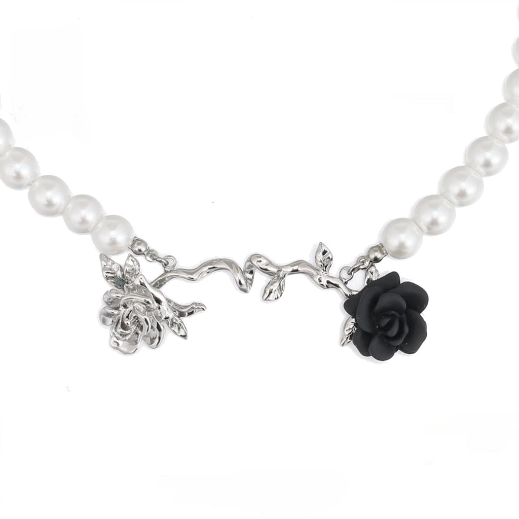 Kobine Women's Lolita Double Rose Pearl Necklace