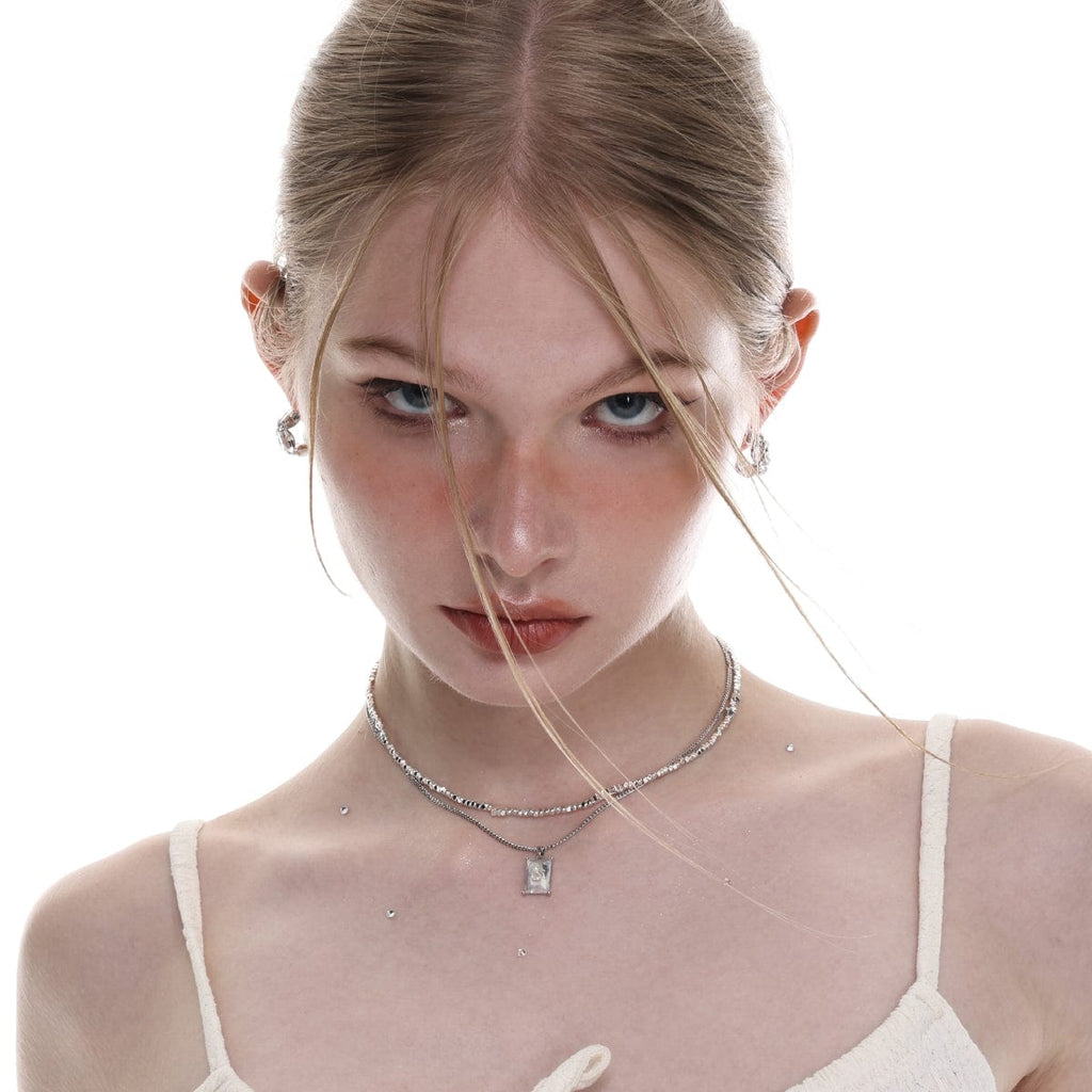 Kobine Women's Lolita Rectangle Layered Necklace