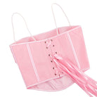 Kobine Women's Lolita Ruched Mesh Splice Overbust Corset