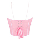 Kobine Women's Lolita Ruched Mesh Splice Overbust Corset