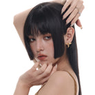 Kobine Women's Punk Angel Earrings