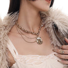 Kobine Women's Punk Angel Pendant Necklace