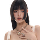 Kobine Women's Punk Angel Pendant Necklace