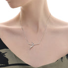 Kobine Women's Punk Bamboo Leaf Necklace