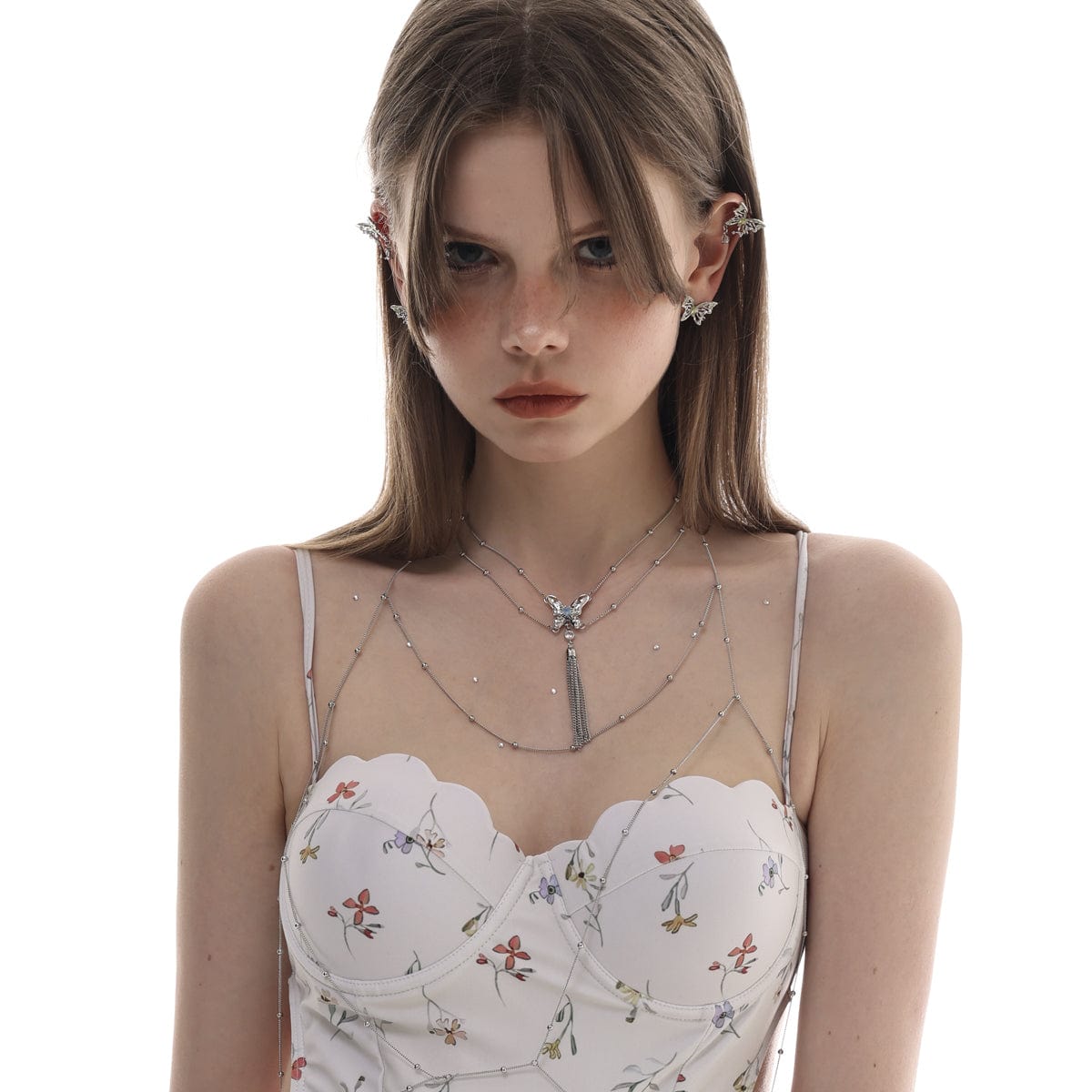 Kobine Damen-Halskette mit Punk-Perlen