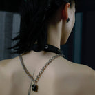 Kobine Damen-Halskette mit Punk-Schleife und Obsidian