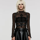 Kobine Women's Punk Buckle Faux Leather Body Harness