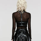 Kobine Women's Punk Buckle Faux Leather Body Harness