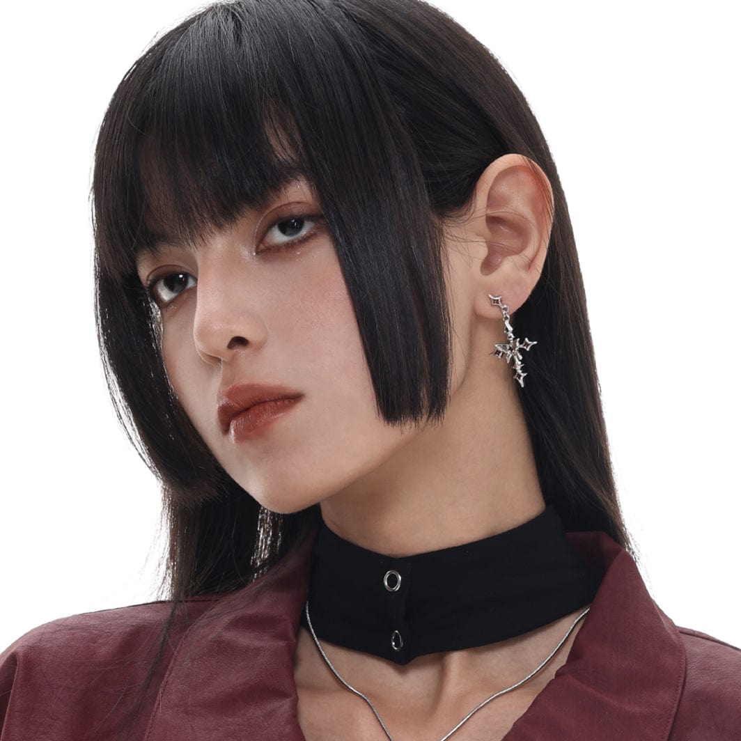 Kobine Women's Punk Butterfly Earrings