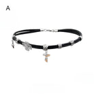 Kobine Women's Punk Cross Layered Choker