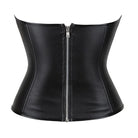 Kobine Women's Punk Cutout Faux Leather Overbust Corset