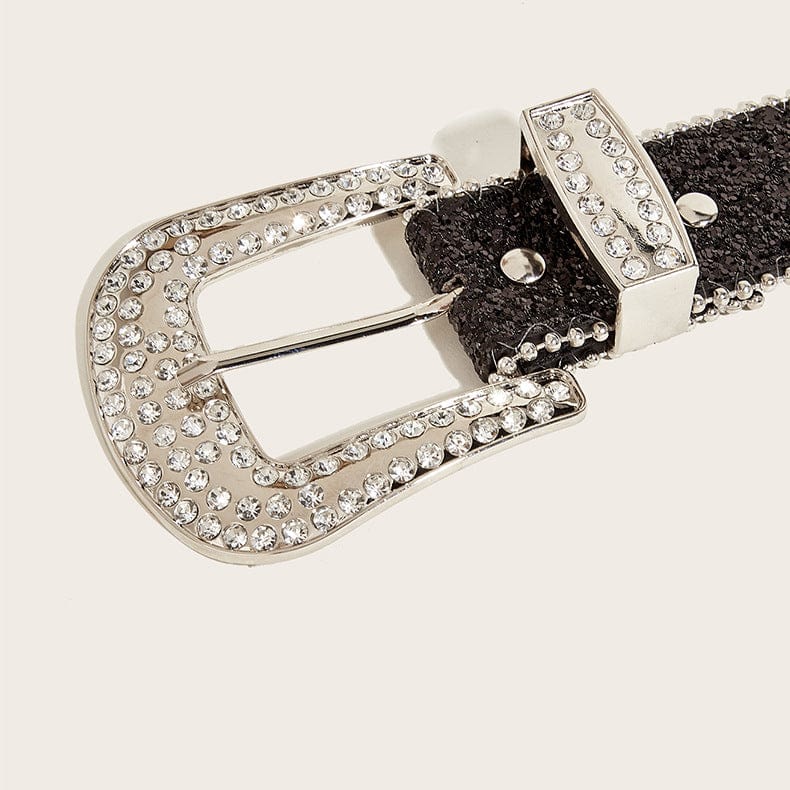 Kobine Women's Punk Diamante Beaded Belt