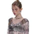 Kobine Women's Punk Diamante Star Hair Clip