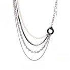 Kobine Women's Punk Dragon Claw Layered Pearl Necklace