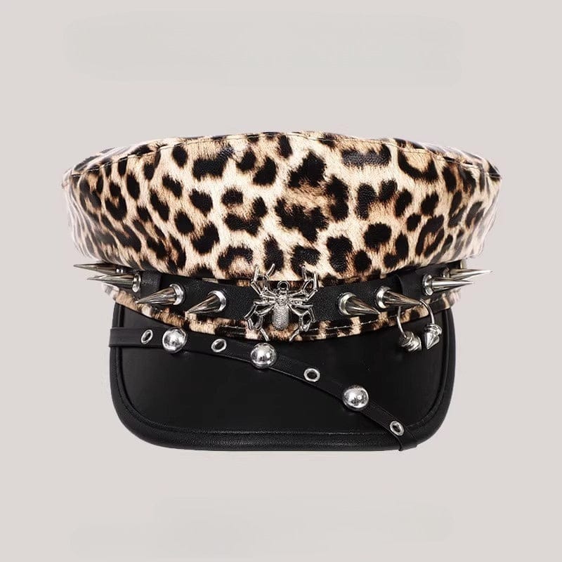 Kobine Women's Punk Eyelet Rivet Buckle Hat