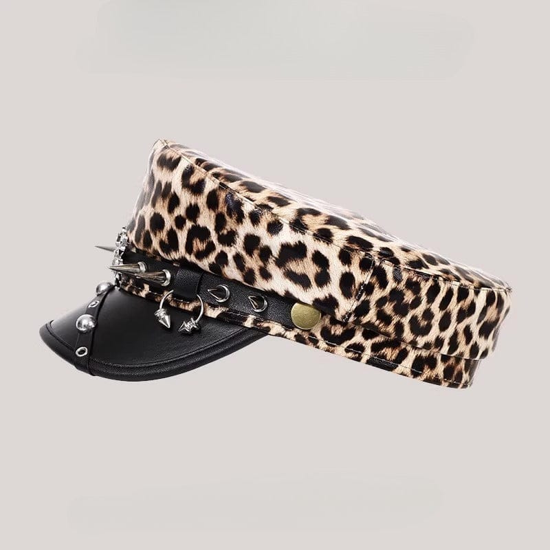 Kobine Women's Punk Eyelet Rivet Buckle Hat