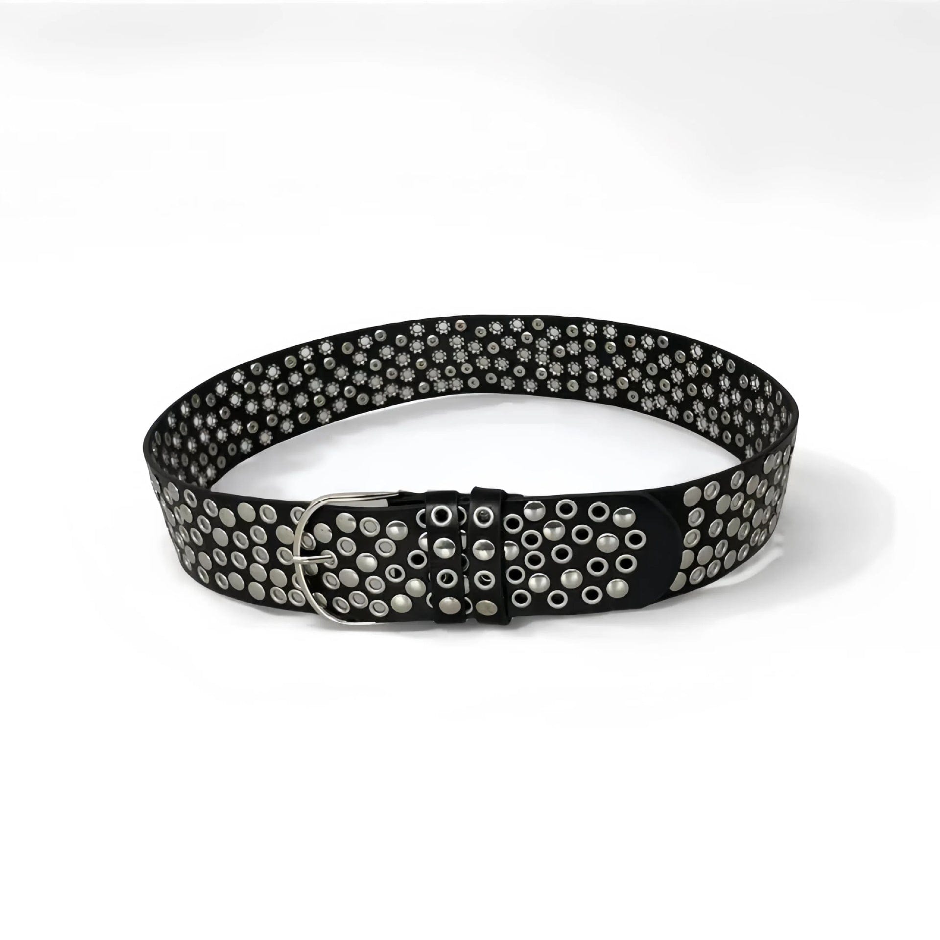 Kobine Women's Punk Eyelet Studded Belt