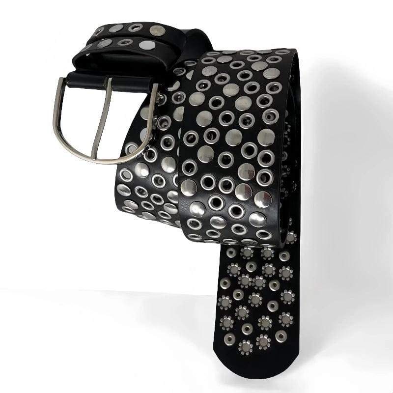 Kobine Women's Punk Eyelet Studded Belt