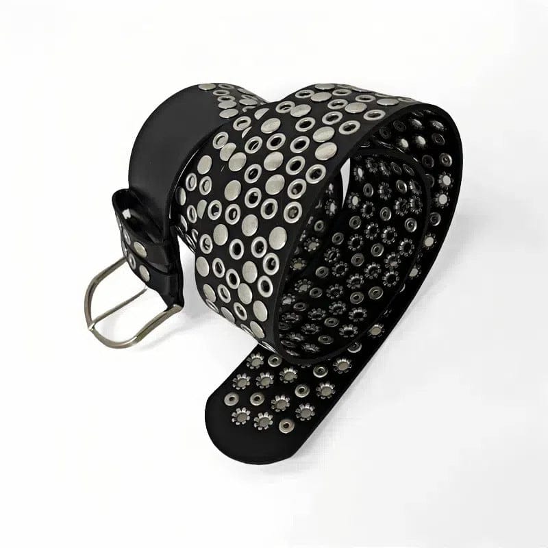 Kobine Women's Punk Eyelet Studded Belt